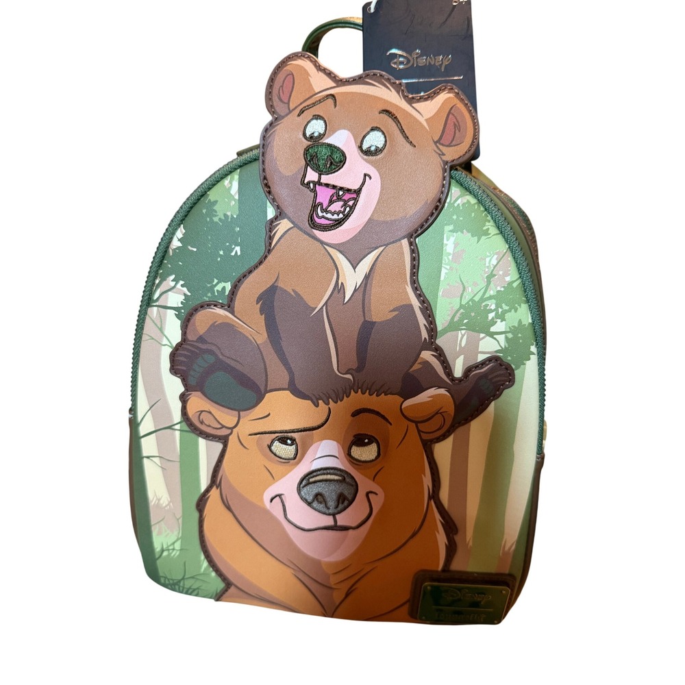 Disney Loungefly Brother Bear Koda Kenai Mini Backpack Green OS NWT Forest